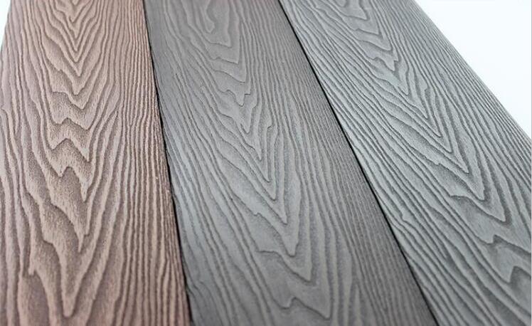 3D embossing WPC decking from China